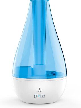Compact Ultrasonic Cool Mist Humidifier - 2 Settings, Night Light, Auto